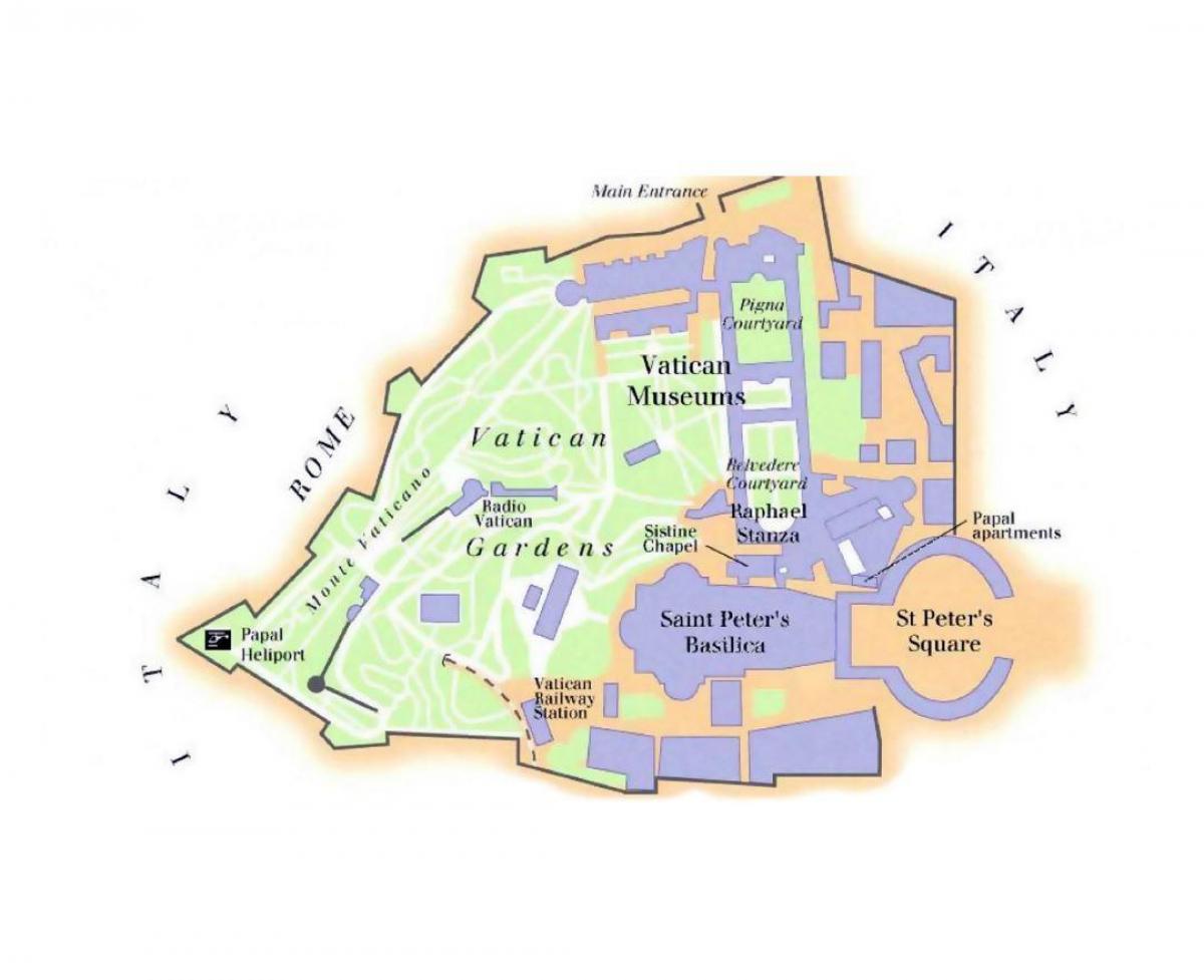 地图梵蒂冈博物馆和西斯廷教堂