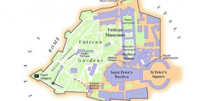 地图梵蒂冈博物馆布置